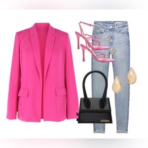 🆕Barbie pink blazer M